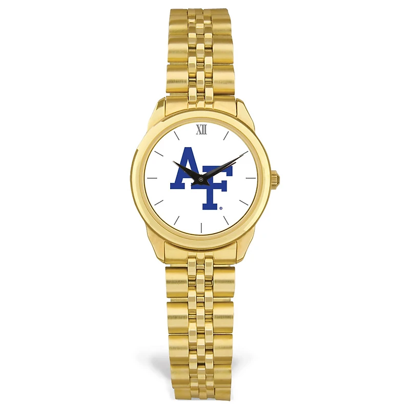 Women's Gold Air Force Falcons Rolled Link Watch