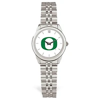 Women's Silver Oregon Ducks Rolled Link Watch