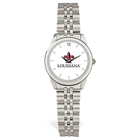 Women's Silver Louisiana Ragin' Cajuns Rolled Link Watch