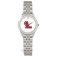 Women's Silver Ole Miss Rebels Rolled Link Watch