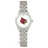 Women's Silver Louisville Cardinals Rolled Link Watch