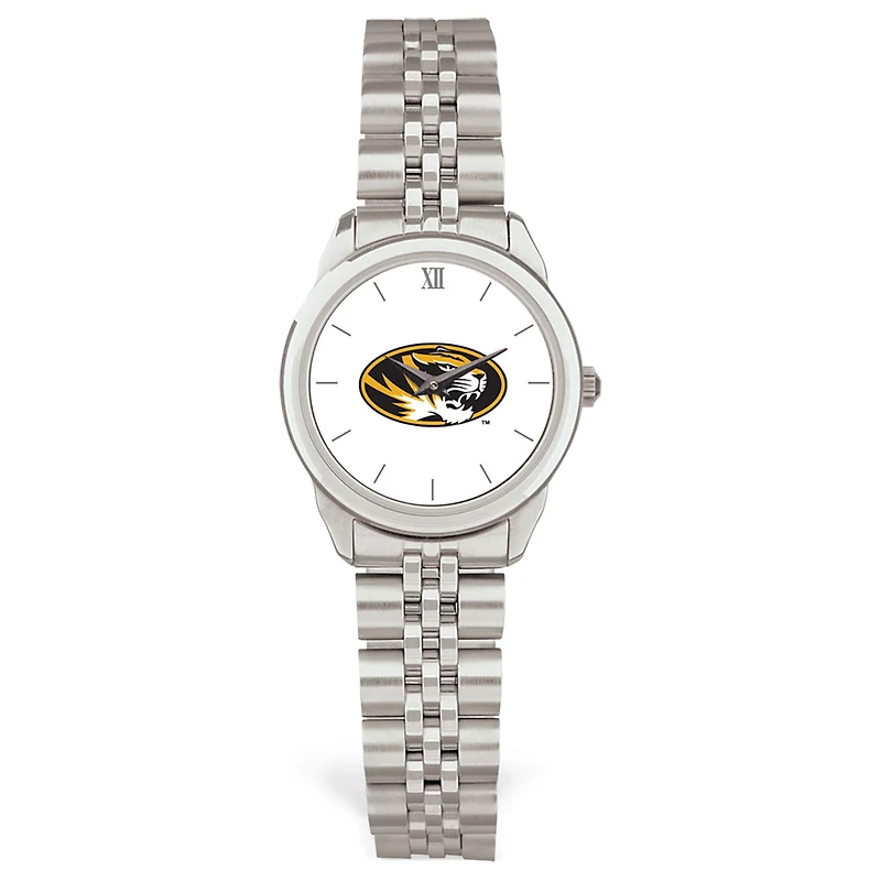 Women's Silver Missouri Tigers Rolled Link Watch