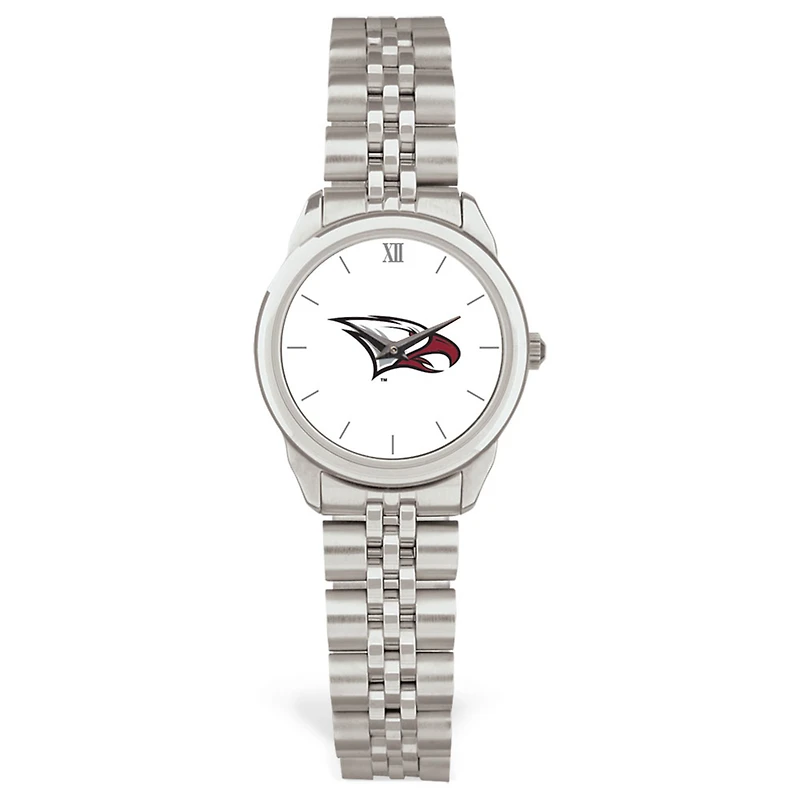 Women's Silver North Carolina Central Eagles Rolled Link Watch