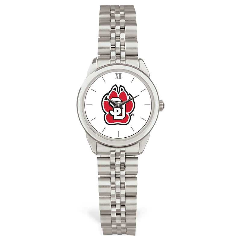 Women's Silver South Dakota Coyotes Rolled Link Watch