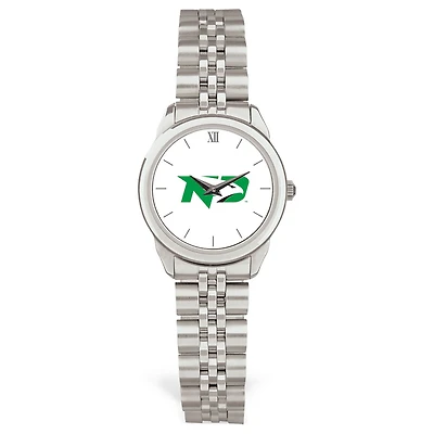 Women's Silver North Dakota Rolled Link Watch