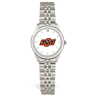 Women's Silver Oklahoma State Cowboys Rolled Link Watch