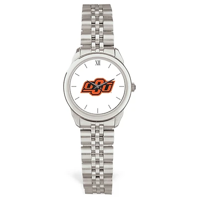 Women's Silver Oklahoma State Cowboys Rolled Link Watch