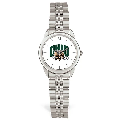 Women's Silver Ohio Bobcats Rolled Link Watch