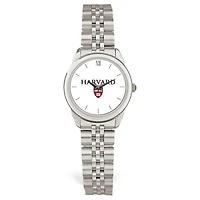Women's Silver Harvard Crimson Rolled Link Watch
