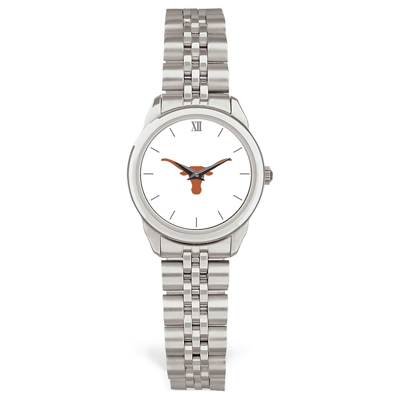 Women's Silver Texas Longhorns Rolled Link Watch