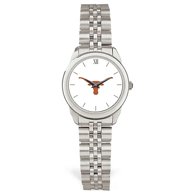 Women's Silver Texas Longhorns Rolled Link Watch