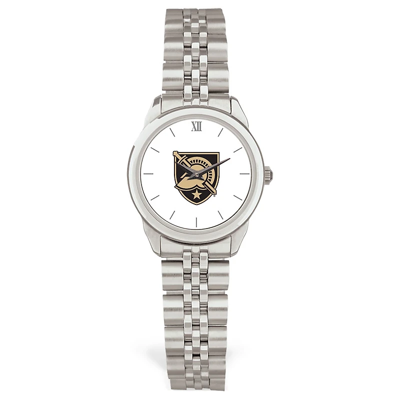 Women's Silver Army Black Knights Rolled Link Watch