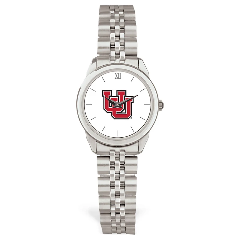 Women's Silver Utah Utes Rolled Link Watch