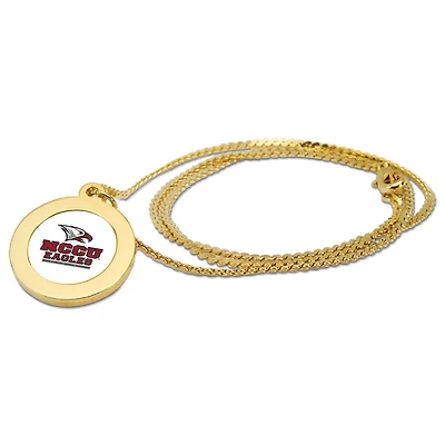 Gold North Carolina Central Eagles Pendant Necklace