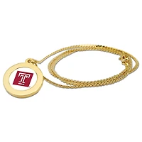 Gold Temple Owls Pendant Necklace