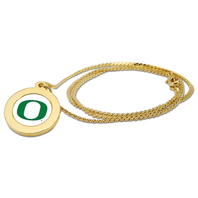 Gold Oregon Ducks Pendant Necklace
