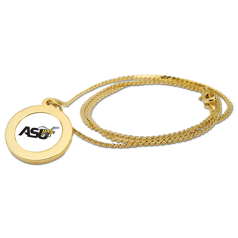 Gold Alabama State Hornets Pendant Necklace