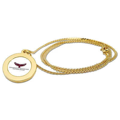 Gold Maryland Eastern Shore Hawks Pendant Necklace