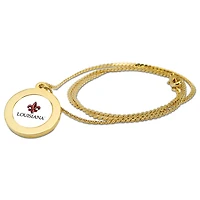 Gold Louisiana Ragin' Cajuns Pendant Necklace