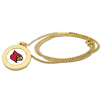 Gold Louisville Cardinals Pendant Necklace