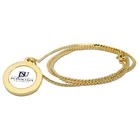 Gold Jackson State Tigers Pendant Necklace