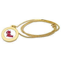 Gold Ole Miss Rebels Pendant Necklace