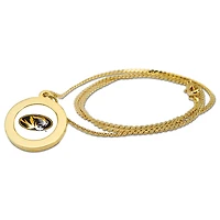 Gold Missouri Tigers Pendant Necklace