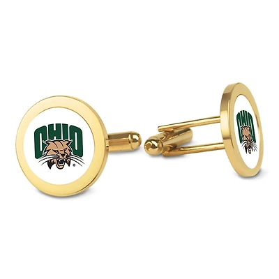 Gold Ohio Bobcats Cufflinks