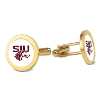 Gold Southern Illinois Salukis Cufflinks