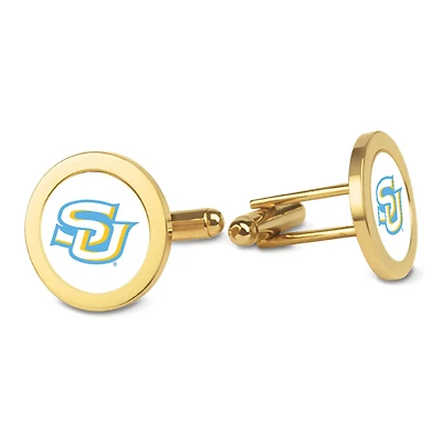 Gold Southern University Jaguars Cufflinks