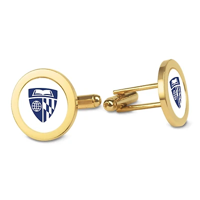 Gold Johns Hopkins Blue Jays Cufflinks