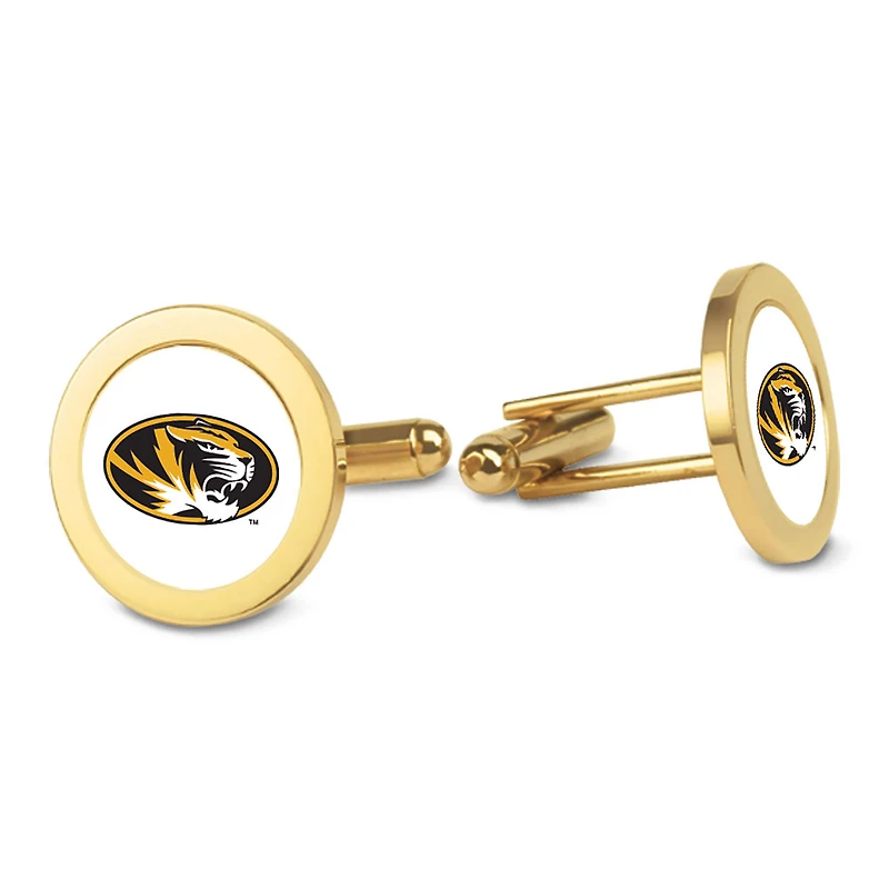Gold Missouri Tigers Cufflinks