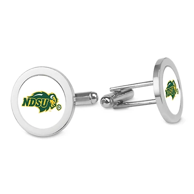 Silver NDSU Bison Cufflinks
