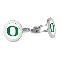 Silver Oregon Ducks Cufflinks