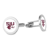 Silver Southern Illinois Salukis Cufflinks