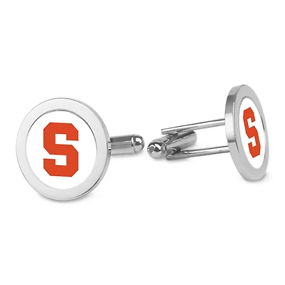 Silver Syracuse Orange Cufflinks