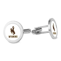 Silver Wyoming Cowboys Cufflinks