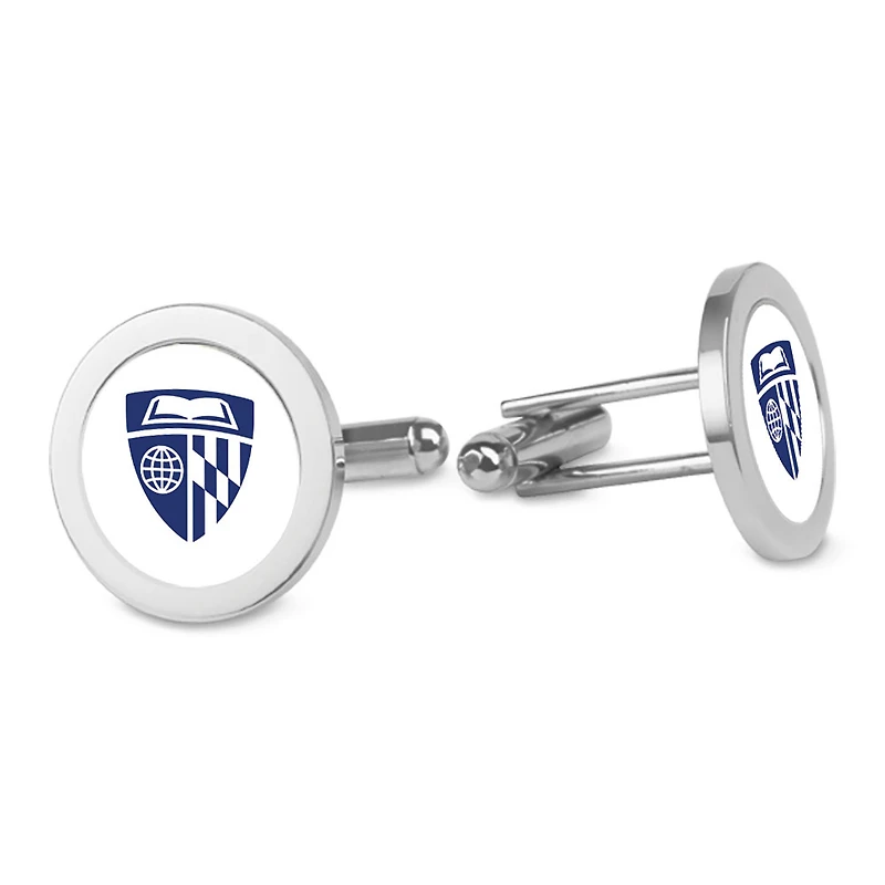 Silver Johns Hopkins Blue Jays Cufflinks