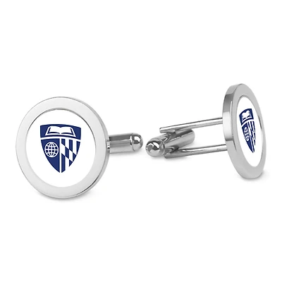 Silver Johns Hopkins Blue Jays Cufflinks