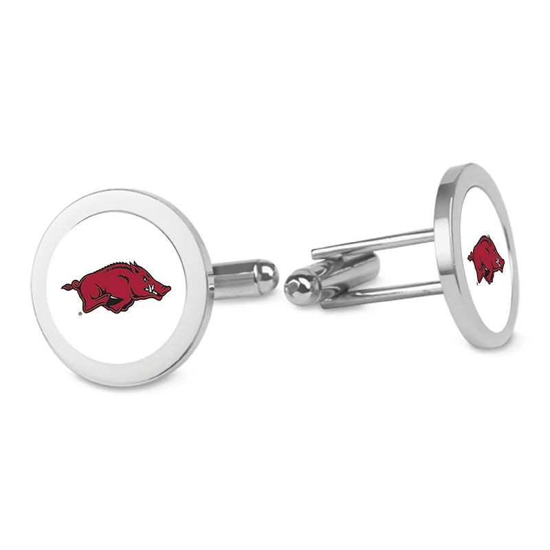 Silver Arkansas Razorbacks Cufflinks