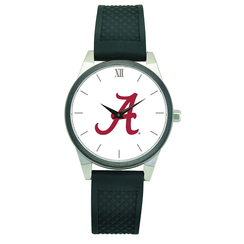 Women's Black Alabama Crimson Tide Silicone Strap Wristwatch