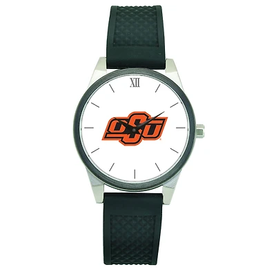 Women's Black Oklahoma State Cowboys Silicone Strap Wristwatch