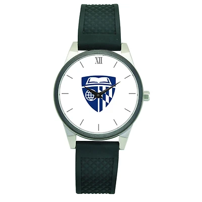 Women's Black Johns Hopkins Blue Jays Silicone Strap Wristwatch