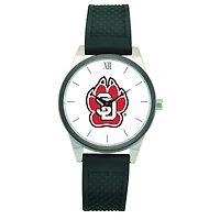 Women's Black South Dakota Coyotes Silicone Strap Wristwatch