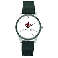 Women's Black Louisiana Ragin' Cajuns Silicone Strap Wristwatch