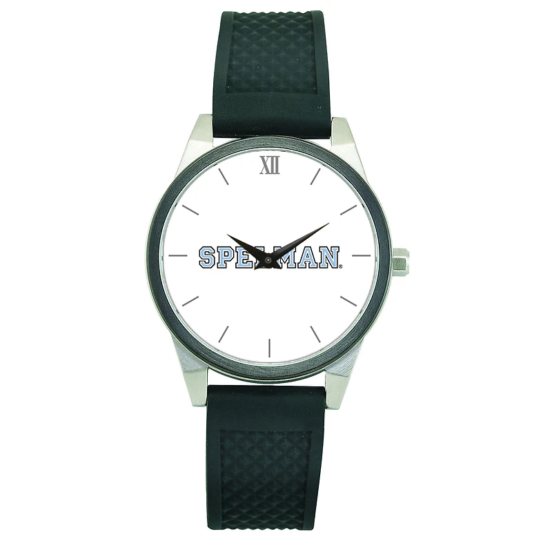 Women's Black Spelman College Jaguars Silicone Strap Wristwatch