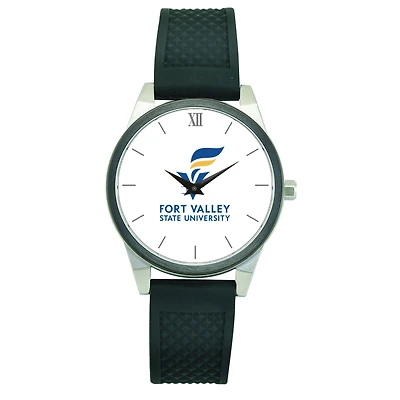 Women's Black Fort Valley State Wildcats Silicone Strap Wristwatch