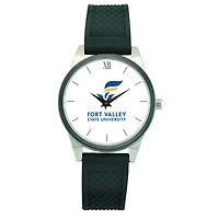Women's Black Fort Valley State Wildcats Silicone Strap Wristwatch