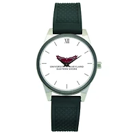 Women's Black Maryland Eastern Shore Hawks Silicone Strap Wristwatch
