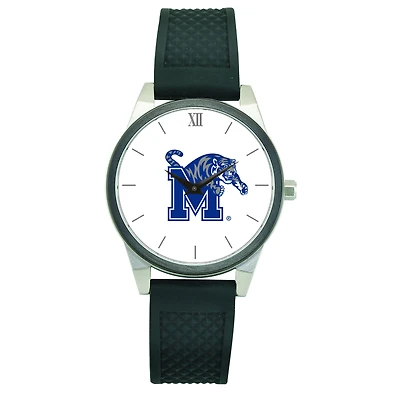 Women's Black Memphis Tigers Silicone Strap Wristwatch